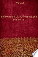 Bollettino Del Club Alpino Italiano 1895-96 Vol