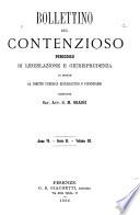 Bollettino del contenzioso cattolico italiano