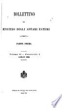 Bollettino del Ministerio degli affari esteri