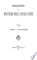 Bollettino del Ministerio degli affari esteri
