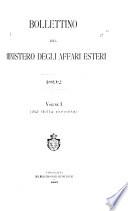 Bollettino del Ministerio degli affari esteri