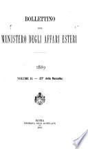 Bollettino del Ministerio degli affari esteri