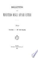 Bollettino del Ministero degli affari esteri parte amministrativa