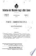 Bollettino del Ministero degli affari esteri parte amministrativa