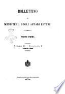 Bollettino del Ministero degli affari esteri parte amministrativa