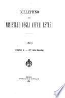 Bollettino del Ministero degli affari esteri parte amministrativa