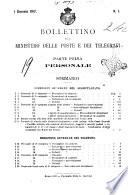 Bollettino del Ministero delle Poste e dei Telegrafi