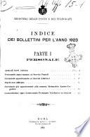 Bollettino del Ministero delle Poste e dei Telegrafi