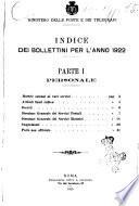 Bollettino del Ministero delle Poste e dei Telegrafi
