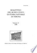 Bollettino del Museo civico di storia naturale di Verona