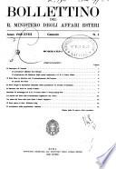 Bollettino del R. Ministero degli affari esteri