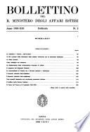 Bollettino del R. Ministero degli affari esteri