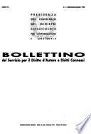 Bollettino del Servizio per il diritto d'autore e diritti connessi
