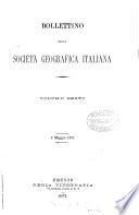 BOLLETTINO DELA SOCIETA GEOGRAFICA ITALIANA