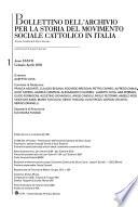 Bollettino dell'Archivio per la storia del movimento sociale cattolico in Italia