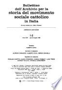Bollettino dell'Archivio per la storia del movimento sociale Cattolico in Italia
