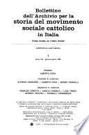 Bollettino dell'Archivio per la storia del movimento sociale Cattolico in Italia