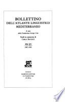 Bollettino dell'Atlante linguistico mediterraneo