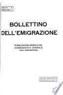 Bollettino dell'Emigrazione