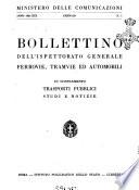 Bollettino dell'Ispettorato generale ferrovie, tramvie ed automobili