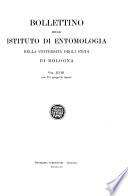 Bollettino dell'Istituto di entomologia della R. Università degli studi di Bologna