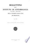 Bollettino dell'Istituto di entomologia Guido Grandi della Università degli studi di Bologna