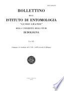 Bollettino dell'Istituto di entomologia Guido Grandi della Università degli studi di Bologna