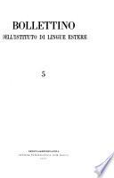 Bollettino dell'Istituto di lingue estere