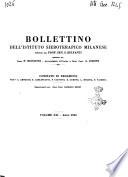 Bollettino dell'Istituto sieroterapico milanese parte sperimentale della rivista Terapia
