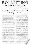 Bollettino dell'Opera nazionale Balilla