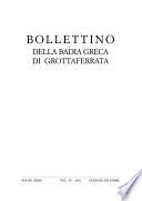 Bollettino della Badia Greca di Grottaferrata