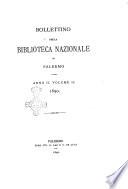 Bollettino della Biblioteca nazionale di Palermo