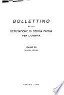 Bollettino della Deputazione di storia patria per l'Umbria