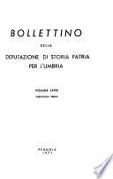 Bollettino della Deputazione di storia patria per l'Umbria