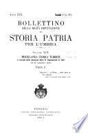 Bollettino della Deputazione di storia patria per l'Umbria