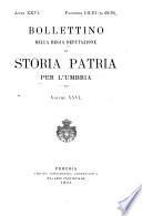 Bollettino della Deputazione di storia patria per l'Umbria