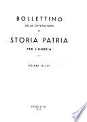 Bollettino della Deputazione di storia patria per l'Umbria