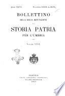 Bollettino della Regia Deputazione di storia patria per l'Umbria