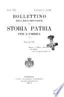 Bollettino della Regia Deputazione di storia patria per l'Umbria