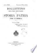 Bollettino della Regia Deputazione di storia patria per l'Umbria