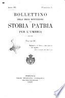 Bollettino della Regia Deputazione di storia patria per l'Umbria