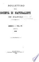 Bollettino della Società dei naturalisti in Napoli