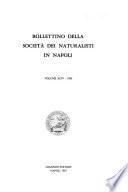 Bollettino della Società dei naturalisti in Napoli