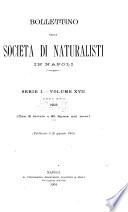 Bollettino della Società dei naturalisti in Napoli