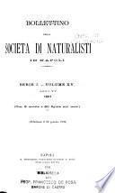 Bollettino della Società dei naturalisti in Napoli