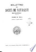 Bollettino della Società di naturalisti in Napoli