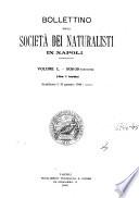 Bollettino della Società di naturalisti in Napoli