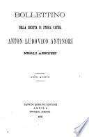 Bollettino della Società di storia patria Anton Ludovico Antinori negli Abruzzi