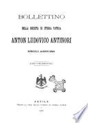 Bollettino della Società di storia patria Anton Ludovico Antinori negli Abruzzi