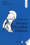 Bollettino della società filosofica italiana